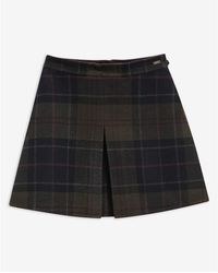 Barbour - Tartan Pleatfront Mini Skirt - Lyst