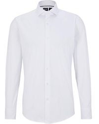 BOSS - Plain Hank Long Sleeve Shirt - Lyst