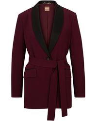 BOSS - Lightweight Half Zip Blazer - Lyst