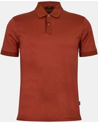 BOSS - H-Parlay Micro-Pattern Cotton Short Sleeve Polo Shirt - Lyst