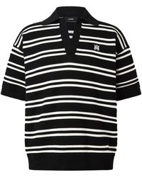 Amiri - Ma Chateau Striped Cotton Short-Sleeve Polo - Lyst