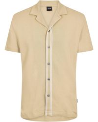 BOSS - Pasini Short Sleeve Collared Shirt With Contrast Trim - Lyst