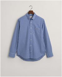 GANT - Regular Fit Gingham Poplin Shirt - Lyst