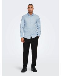 ONLY - Long-Sleeve Plain Shirt - Lyst
