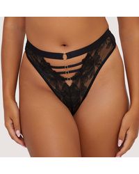 Playful Promises - Eleanor Strappy Embroidery High Waist Thong - Lyst