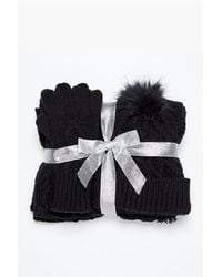 Be You - 3-piece Knit Hat, Scarf And Glove Set - Lyst