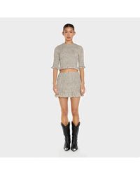 Glamorous - Check Shirred Crop-Top - Lyst