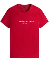 Tommy Hilfiger - Logo Crew Neck T Shirt - Lyst