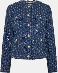 KARL LAGERFELD - Classic Denim Structured Fit Denim Jacket - Lyst
