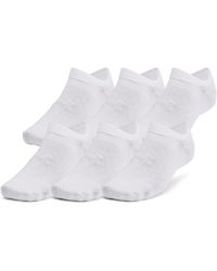 Under Armour - Essential 6-Pack No-Show Socks Halo - Lyst