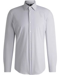 BOSS - Hank Knitted 222 Long-Sleeve Shirt - Lyst