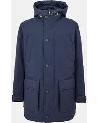 BOSS - H-Detoni Hooded Long Sleeve Button Parka - Lyst