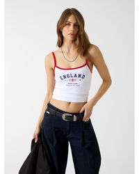 Guess - England World Cup Tank Strappy Crop Top - Lyst