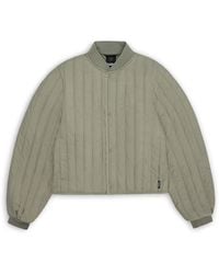 Rains - Banja Liner Bomber Water Resistant Cropped Quilted Jacket - Lyst