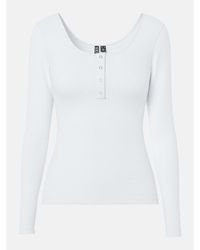 Pieces - Kitte Ls Top Ld63 - Lyst