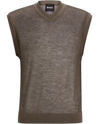 BOSS - Knitted T-Shirt - Lyst