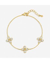 Jon Richard - Plated And Crystal Delicate Flower Bracelet - Lyst