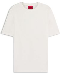 HUGO - Dulero Lyocell-Linen Short-Sleeve Slim-Fit T-Shirt - Lyst