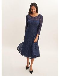 Gina Bacconi - Elianna Midi Sequin Lace Cocktail Dress - Lyst