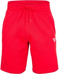 Reebok - Identity Small Logo Fleece Jogger Shorts - Lyst