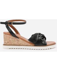 Where's That From - Pu Katara Knot Detail Wedge Shoes - Lyst