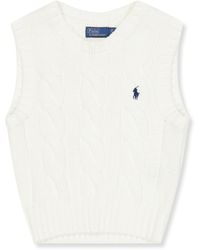 Polo Ralph Lauren - Cable Knit Cotton Slim-Fit Sweater Vest - Lyst