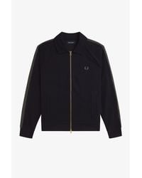 Fred Perry - Side Tape Zip-Through Ribbed Tracksuit Top - Lyst