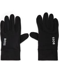 BOSS - Sport Performance Knitted Gloves With Logo Detail (Asport) - Lyst