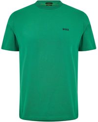 BOSS - T-Shirt With Logo Design Stretch Cotton - Lyst