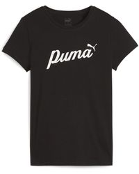 PUMA - Essential Script Regular Fit T-Shirt - Lyst