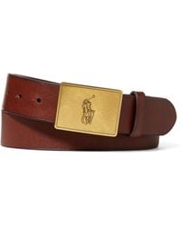Polo Ralph Lauren - Plaque Leather Belt - Lyst