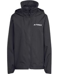 adidas - Multi Essentials Hooded Long Sleeve Waterproof Jacket - Lyst