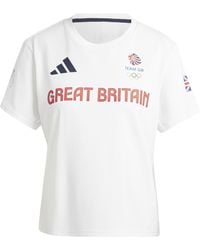 adidas - Team Gb Short Sleeve Performance Gym Top - Lyst