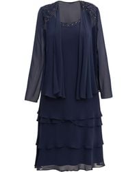 Gina Bacconi - Camira Lace Shoulder Tier Jacket Dress - Lyst