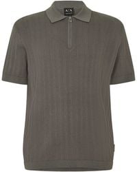 ARMANI EXCHANGE - Knitted Polo Shirt - Lyst