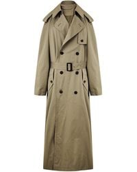 Balenciaga - Suspend Cotton Long Sleeve Trench Dress - Lyst