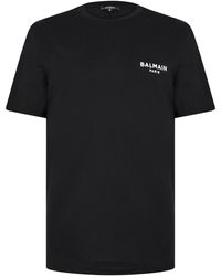 Balmain - Flocked Logo T-shirt - Lyst