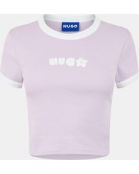HUGO - Dalia Baby Ringer T-Shirt - Lyst