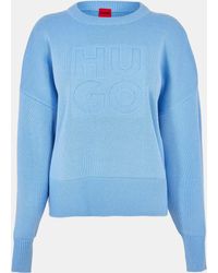 HUGO - Crew Neck Jumper - Lyst