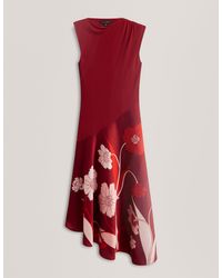 Ted Baker - Print Midi Shift Dress - Lyst