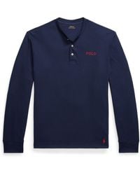 Polo Ralph Lauren - Waffle-Knit Henley Long Sleeve Top - Lyst