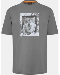 BOSS - Lupo T-Shirt, Unique Polar Bear Graphic - Lyst