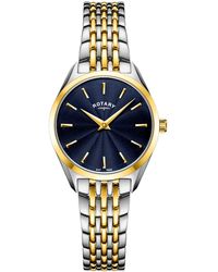 Rotary - Ladies Ultra Slim Two Tone Ss Bracelet Wat - Lyst