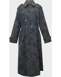 Biba - Suede Long Sleeve Calf Length Faux Leather Jacket - Lyst