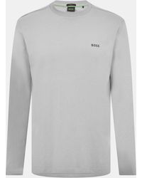 BOSS - Long Sleeve T-Shirt With Iconic Logo Detail - Lyst