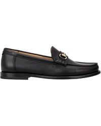 BOSS - Leather Slip-On Loafers With Emed Logo (Tevan) - Lyst