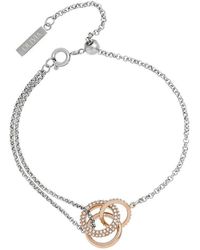 Olivia Burton - Burton Classic Entwine & Rose Gold Bracelet - Lyst