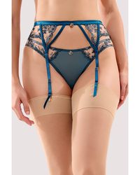 Playful Promises - Cassia Embroidery Suspender Belt - Lyst