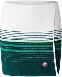 CASABLANCA - Boucle Striped High-Waisted Mini Skirt - Lyst