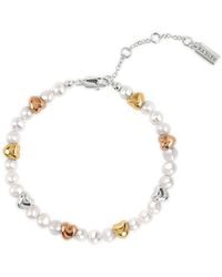Radley - Triple Plate Pearl Heart Bracelet - Lyst